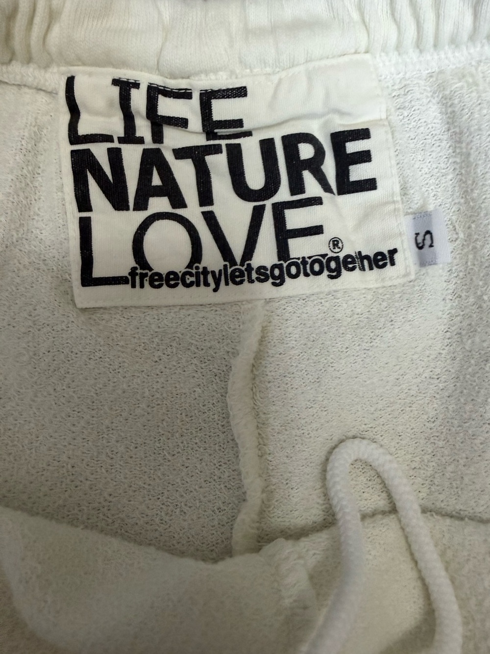 Freecity Cream Sweatpants Black Dove Orange Lightweight Small - Picture 4 of 6